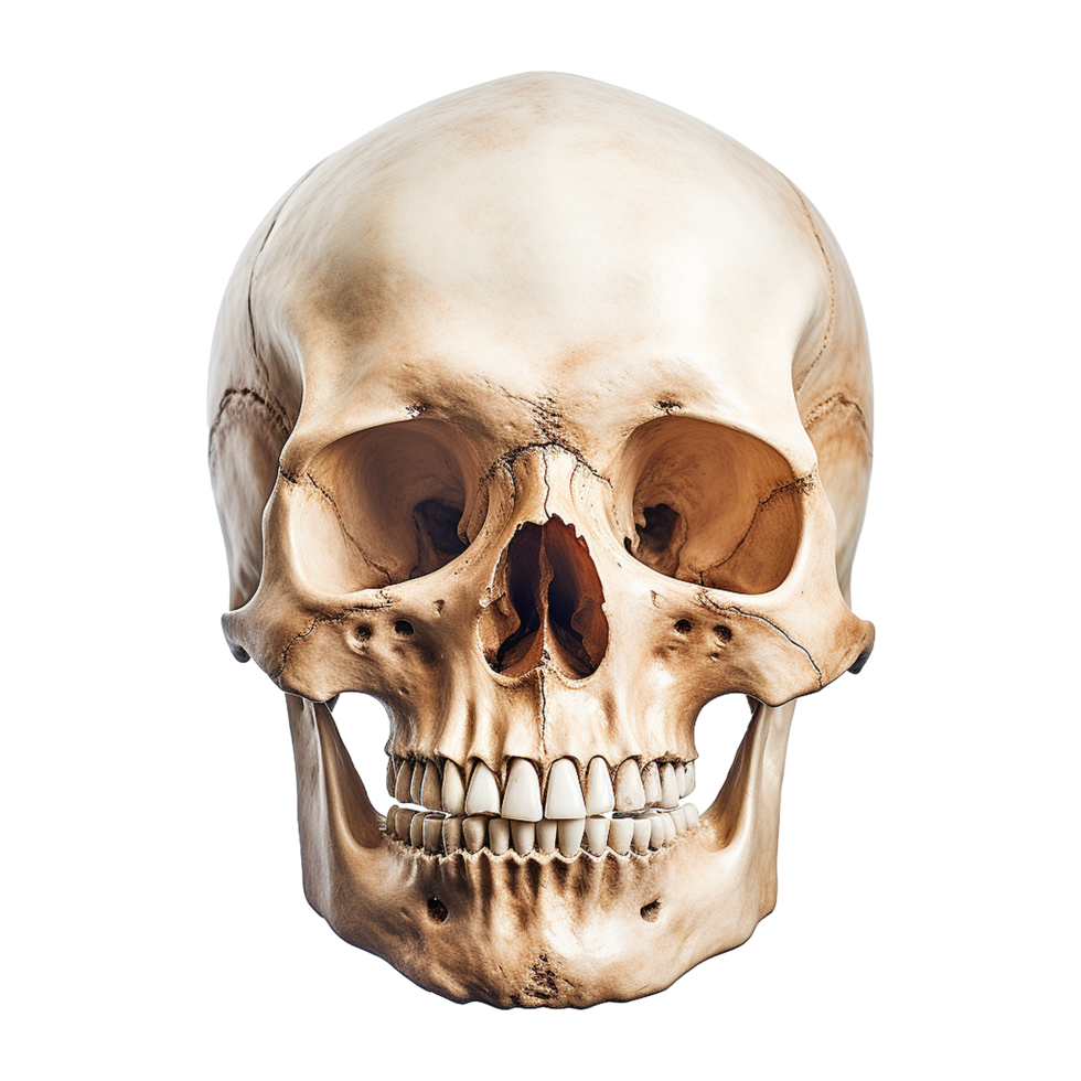 AI generated Realistic skull isolated on transparent background png