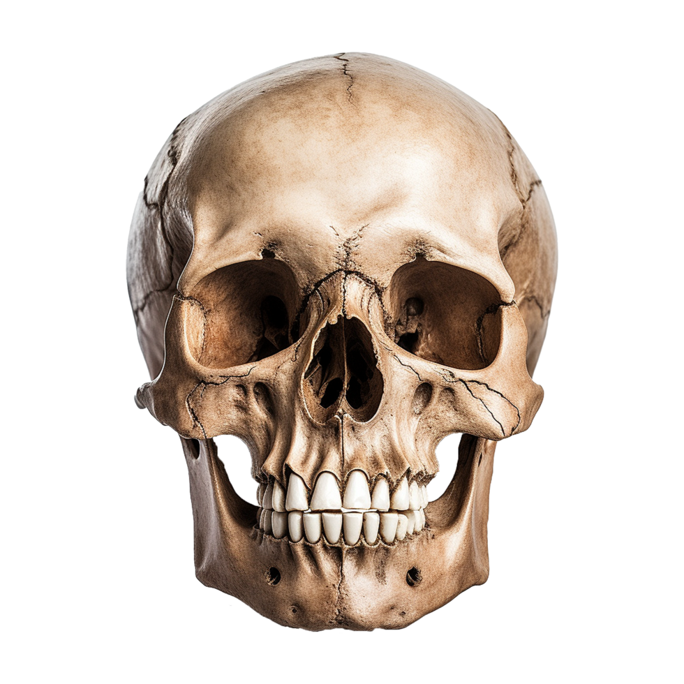 AI generated Realistic skull isolated on transparent background png