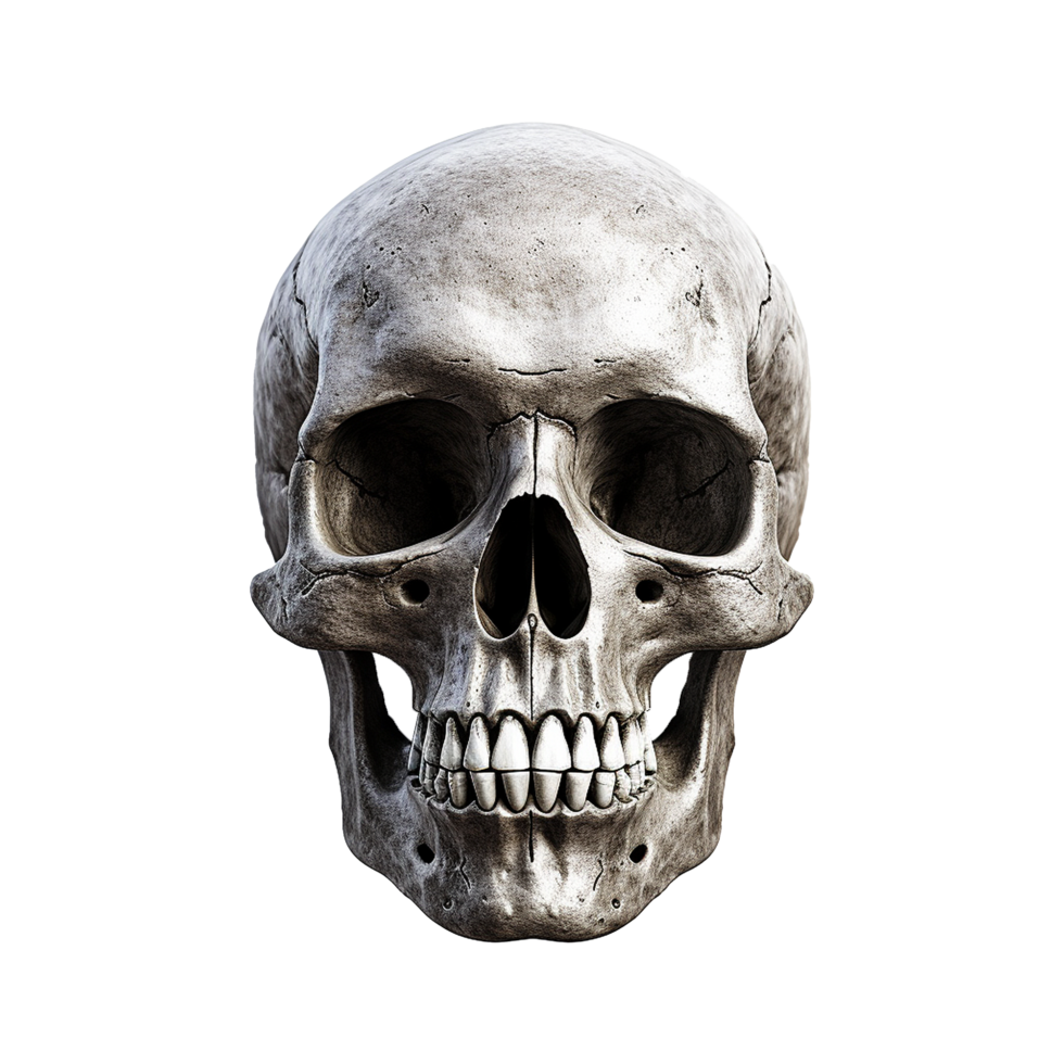 AI generated Realistic skull isolated on transparent background png