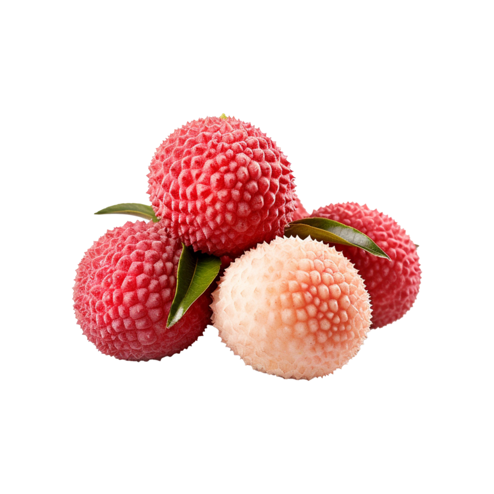 AI generated Lychee isolated on transparent background png