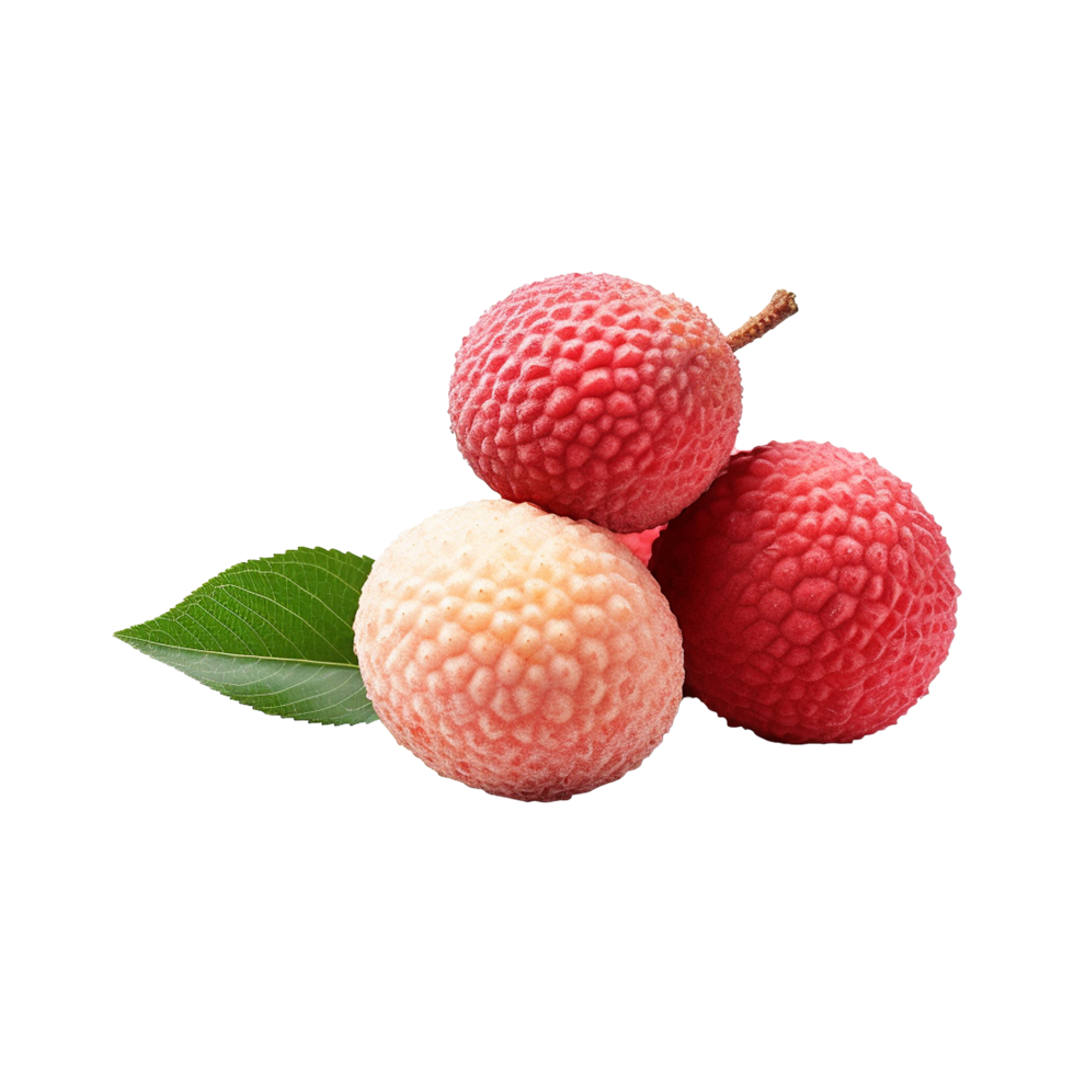 AI generated Lychee isolated on transparent background png