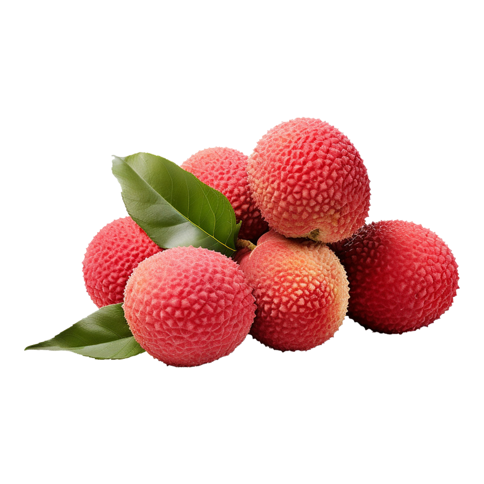 AI generated Lychee isolated on transparent background png
