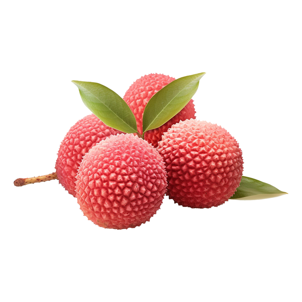 AI generated Lychee isolated on transparent background png
