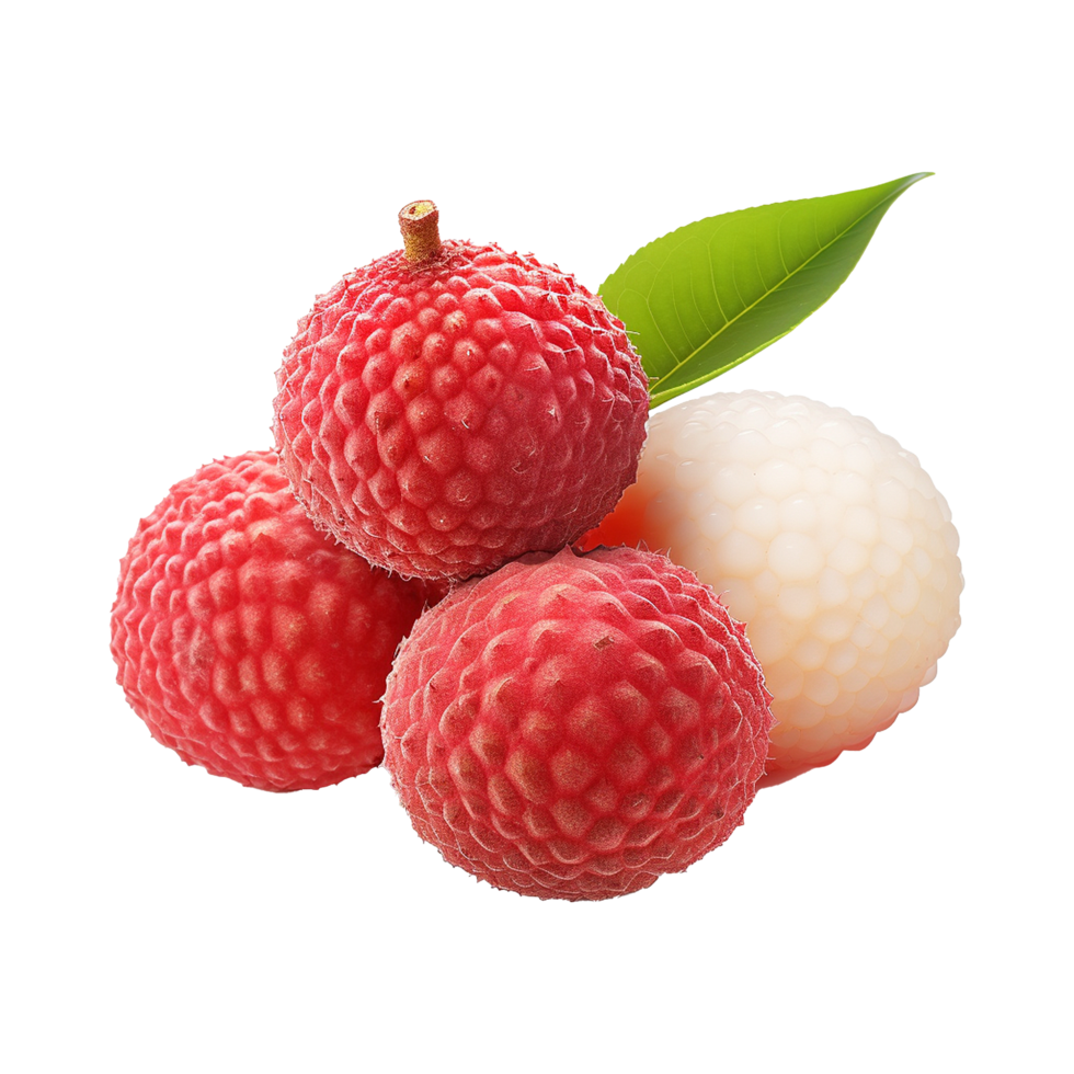 AI generated Lychee isolated on transparent background png