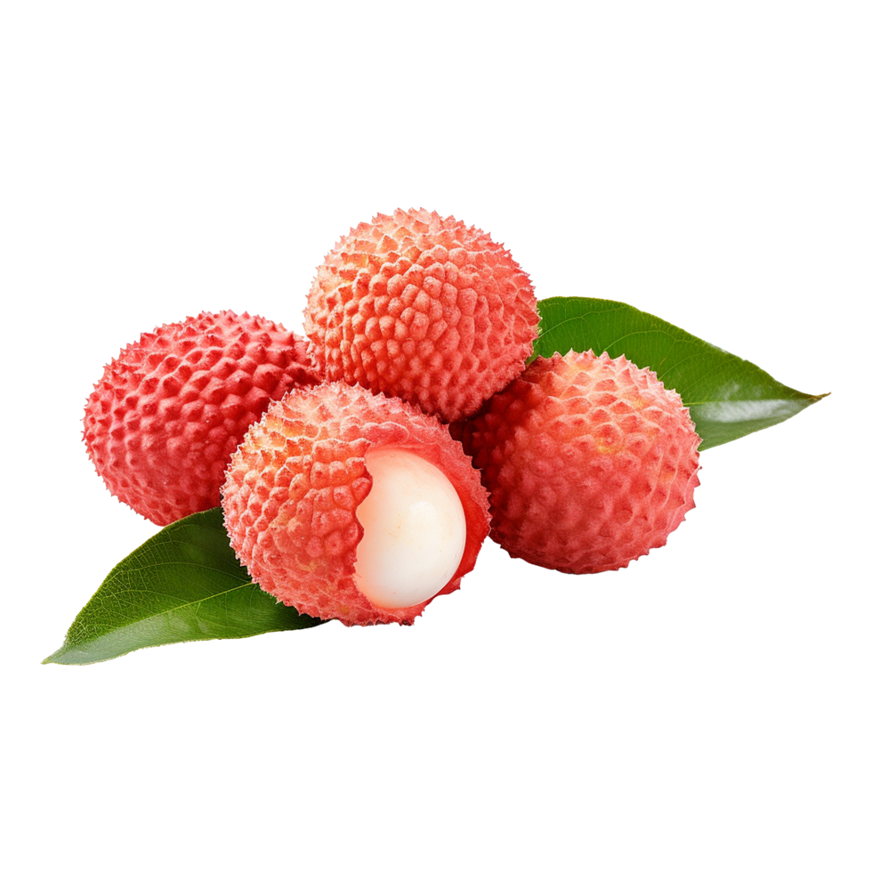 AI generated Lychee isolated on transparent background png