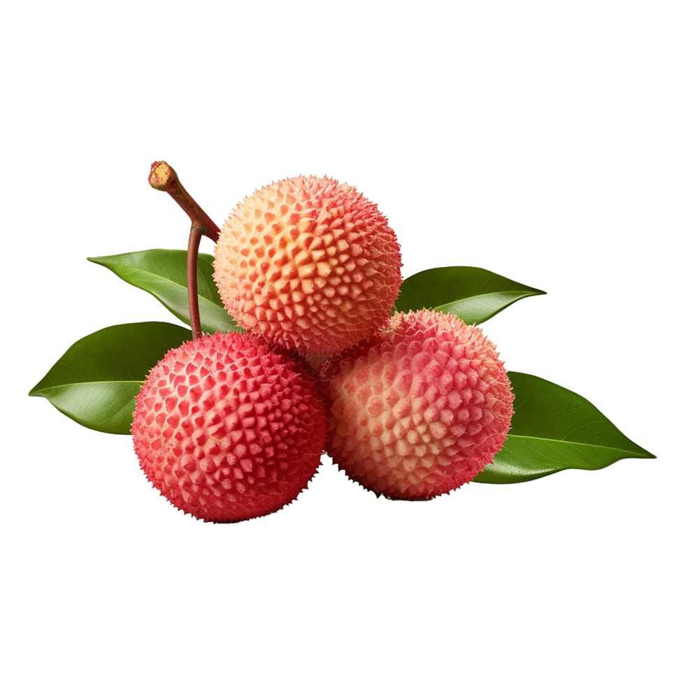 AI generated Lychee isolated on transparent background png