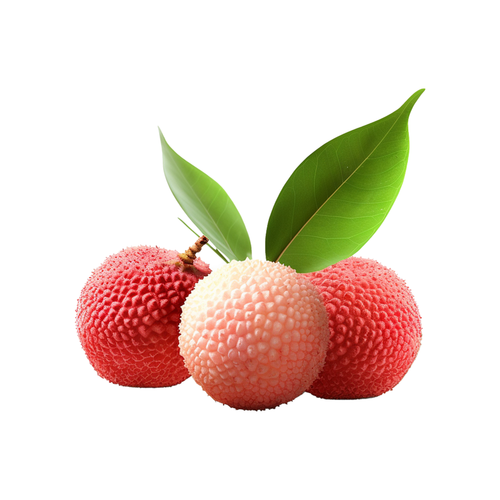 AI generated Lychee isolated on transparent background png