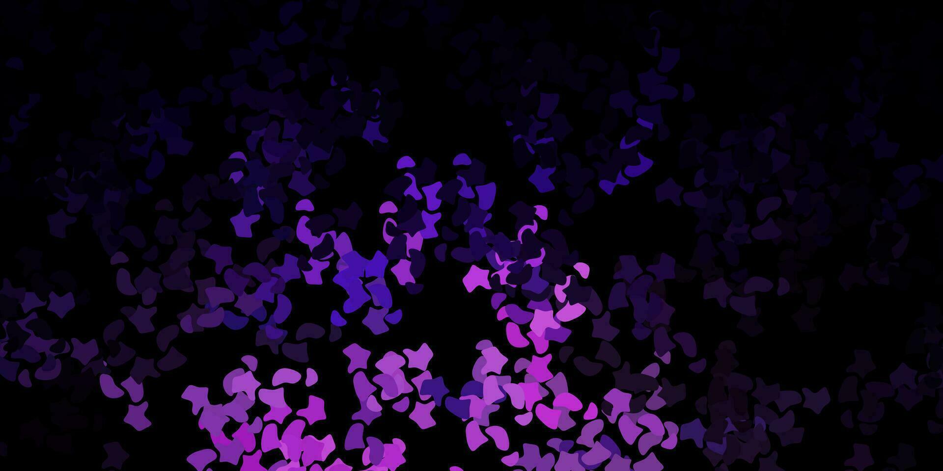 Dark purple vector pattern with abstract shapes.