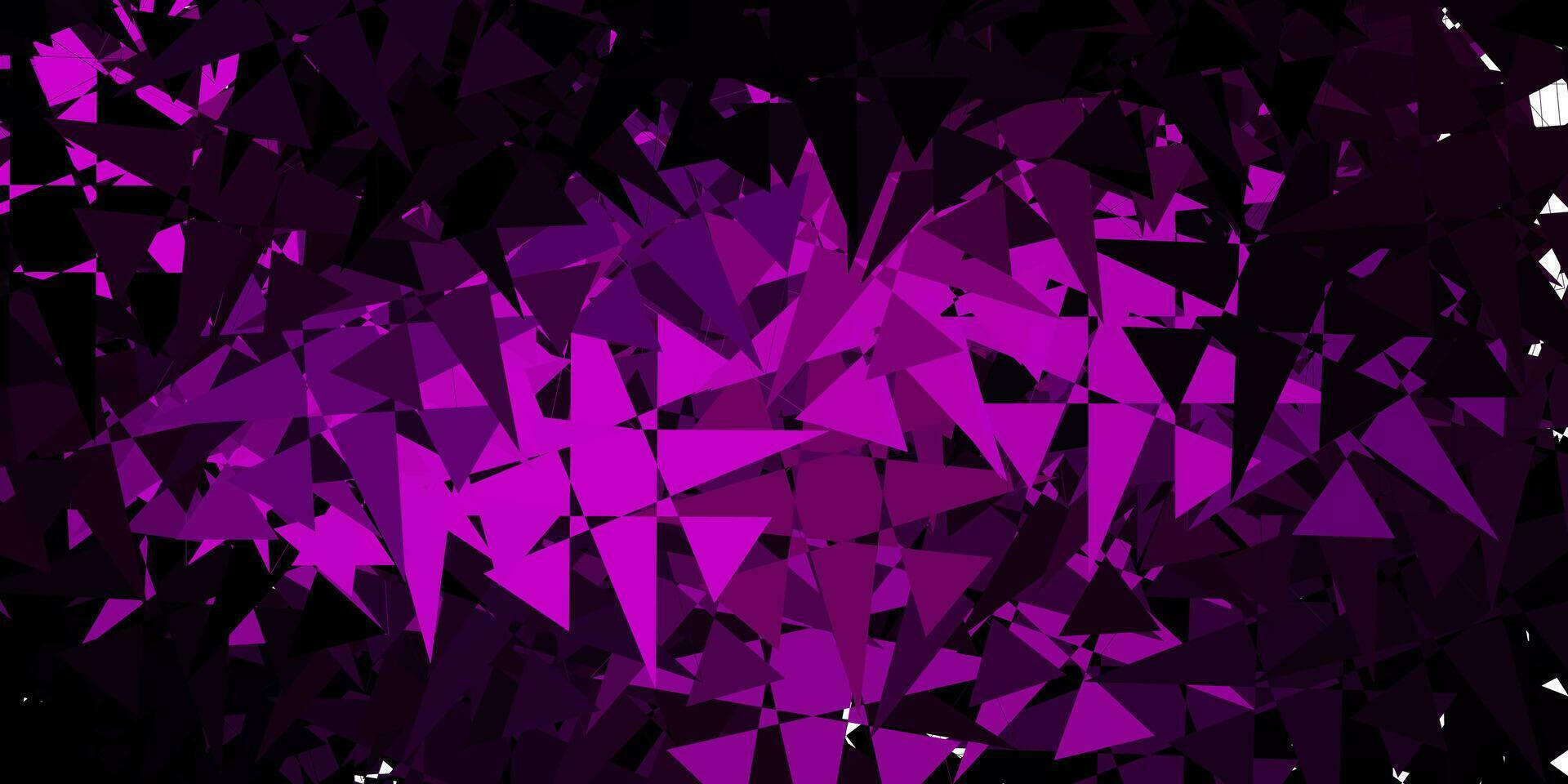 Dark Purple vector pattern with polygonal shapes.