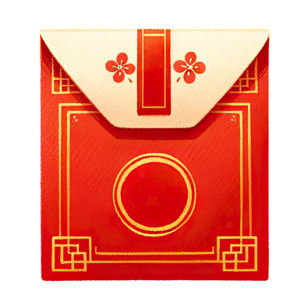 AI generated Chinese Hong Bao red envelopes symbolize good wishes and good luck for the upcoming new year png