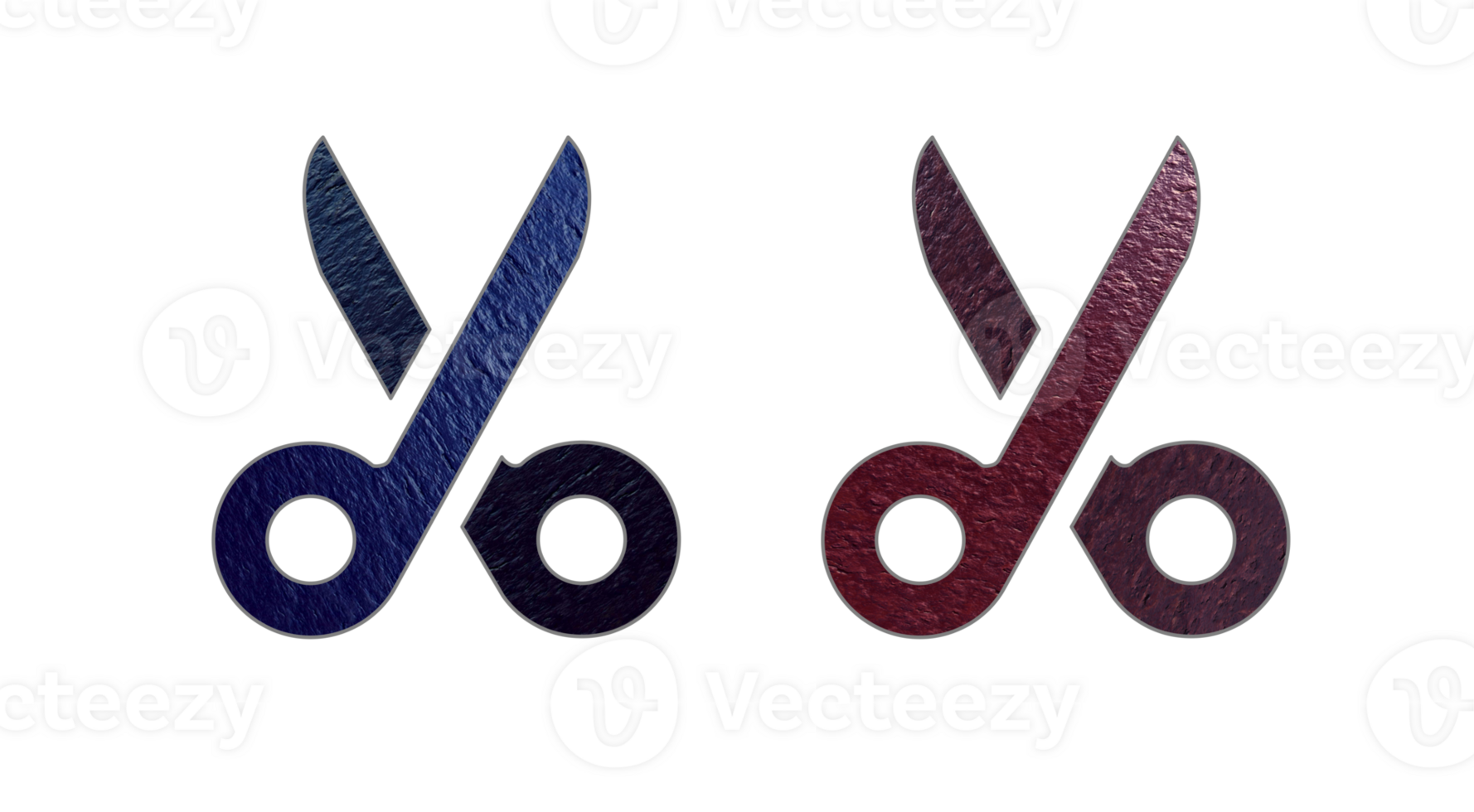 scissors cutting a ribbon icon symbol red and blue png