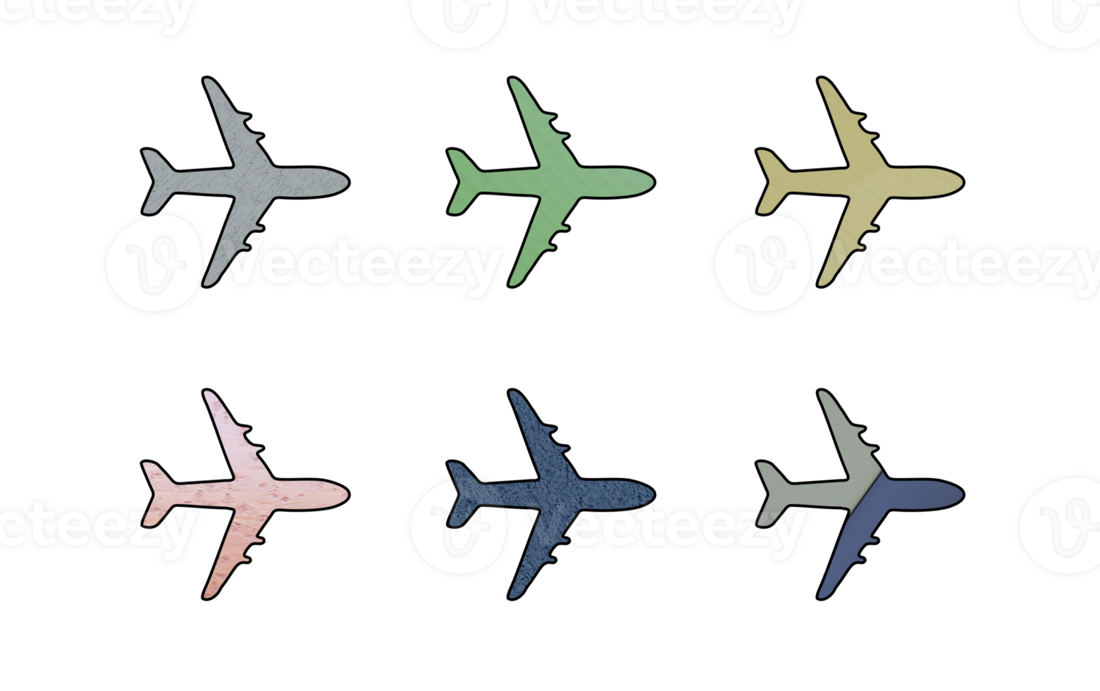 illustration of a set of airplanes icon symbol png