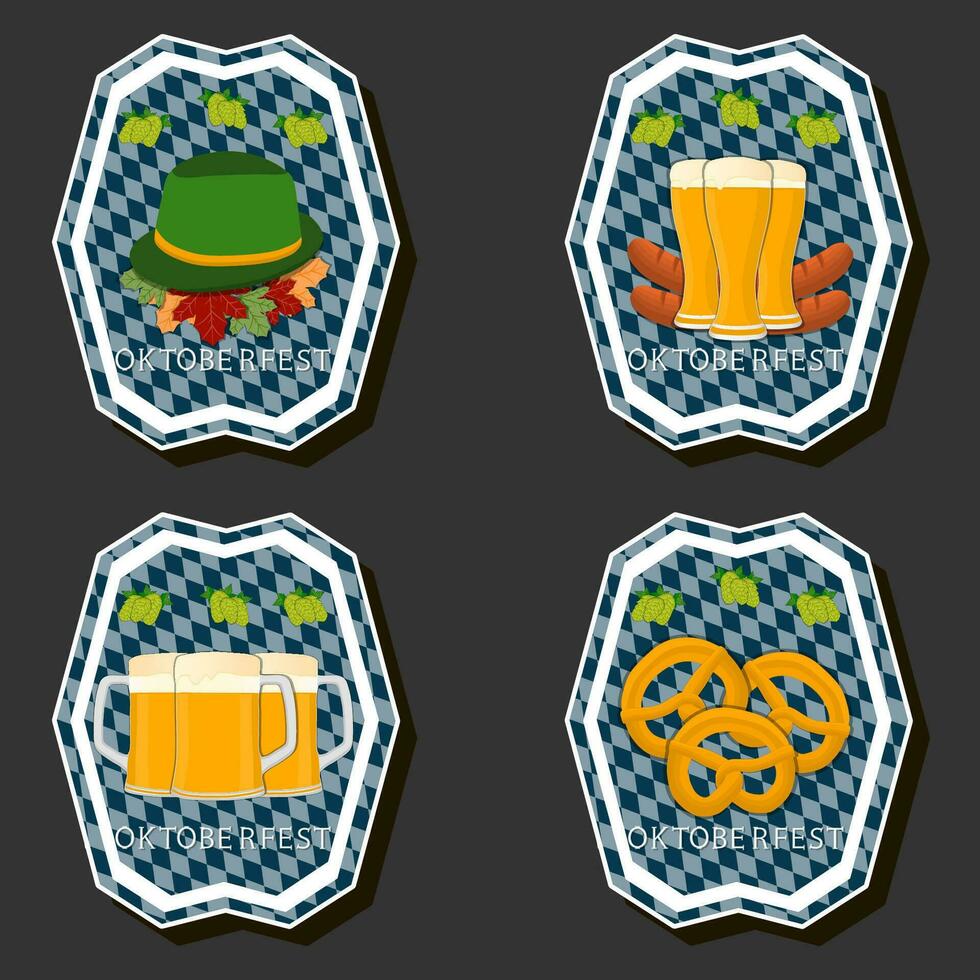 Beautiful illustration on theme of celebrating annual Oktoberfest holiday vector