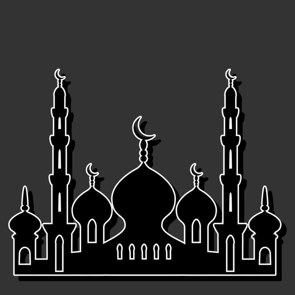 Beautiful illustration on theme of celebrating annual holiday Ramadan vector