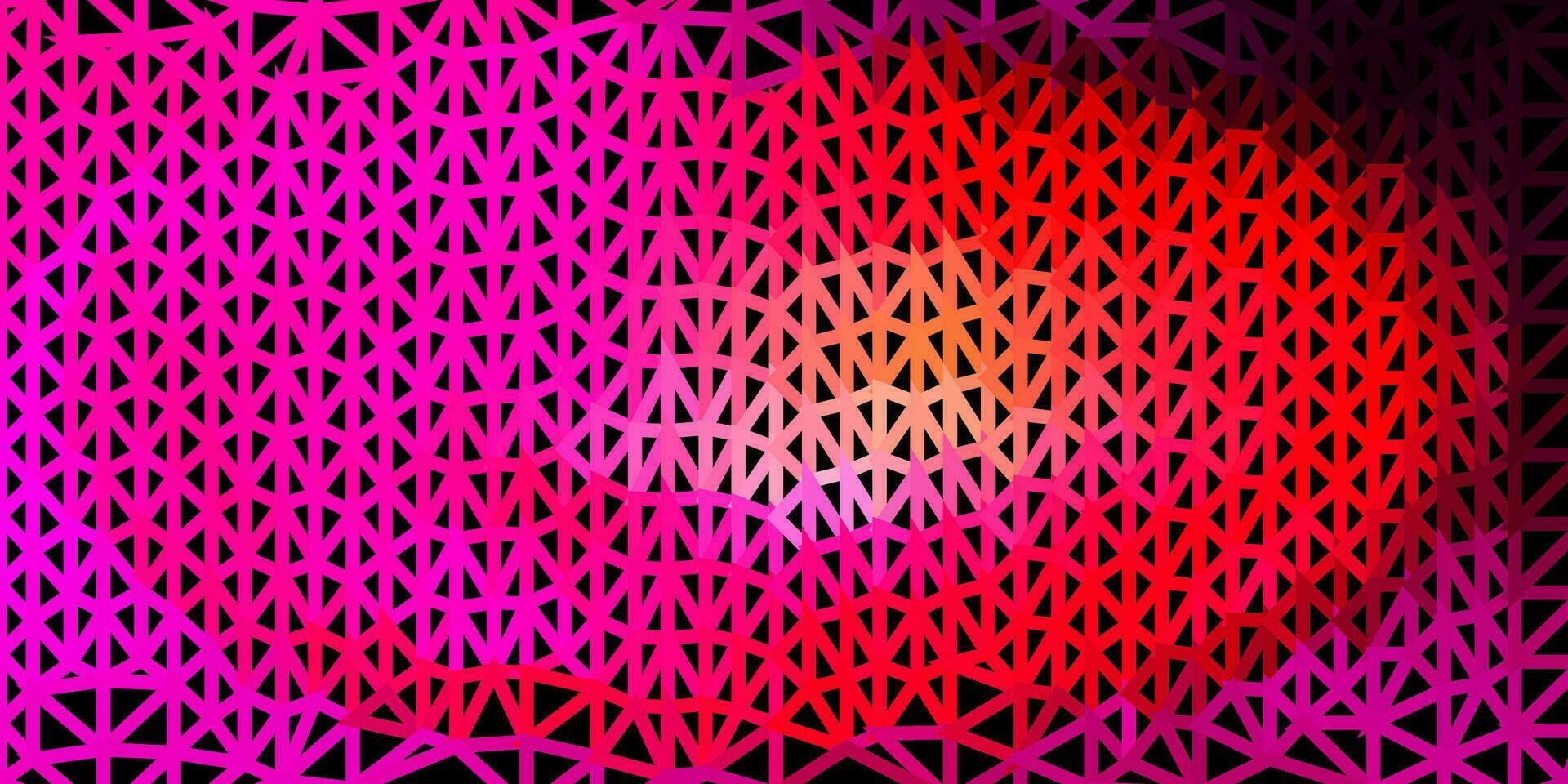 Light pink, yellow vector triangle mosaic background.