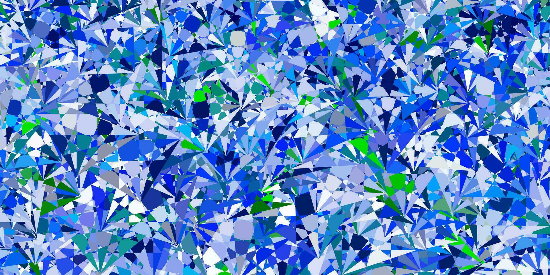 Light Blue, Green vector background with polygonal forms.