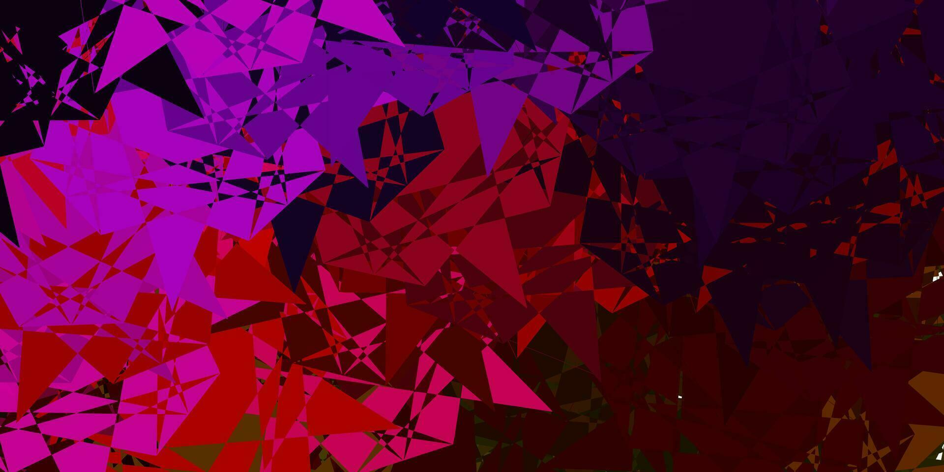 Dark Pink, Yellow vector background with triangles.