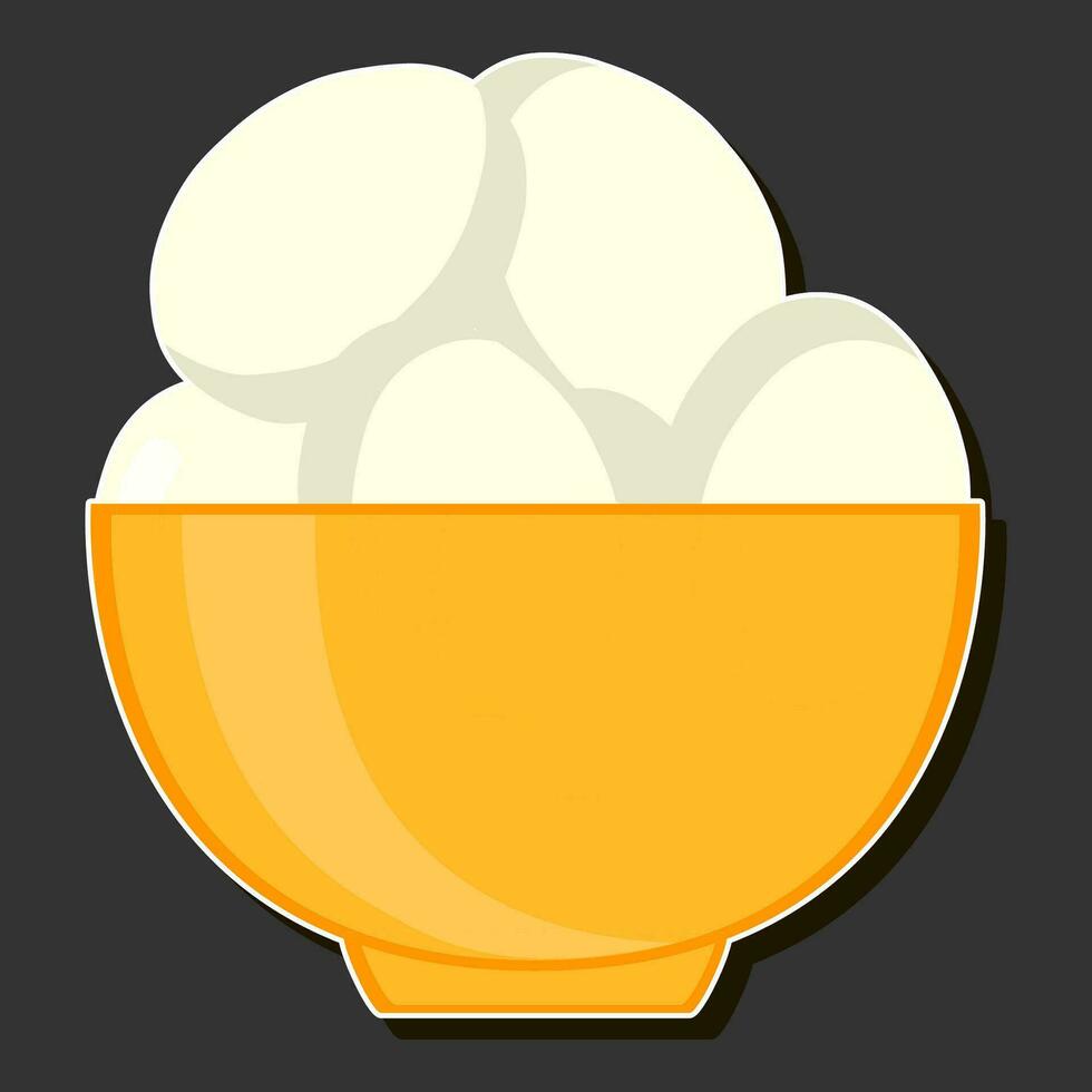 beautiful tasty edible homemade set various eggs consisting of various ingredients vector