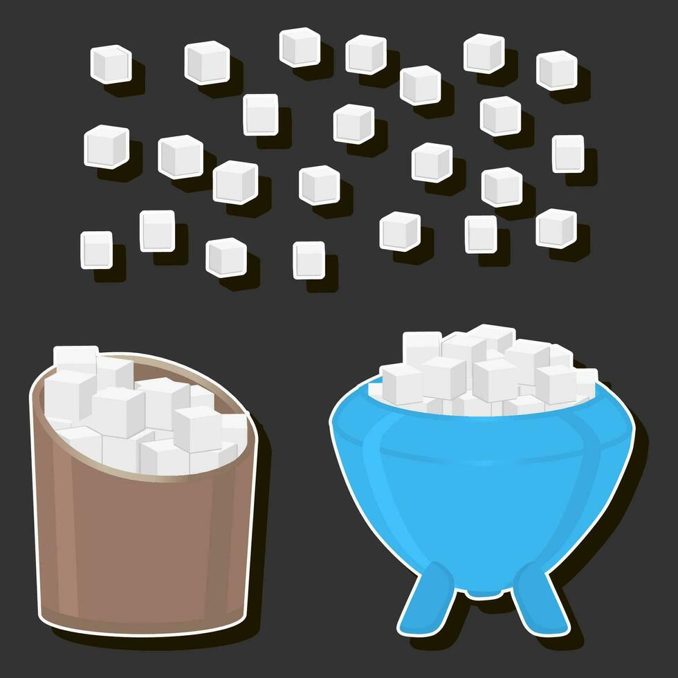 Illustration on theme tasty sweet sugar for restaurant menu vector
