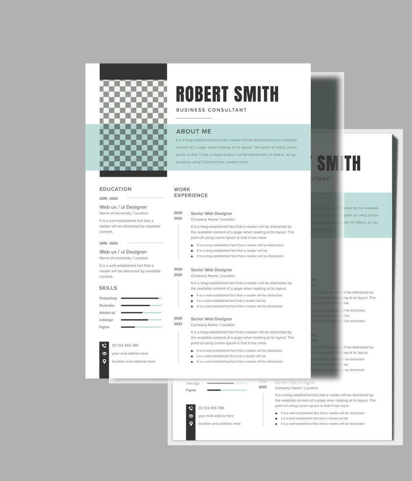 Modern template for curriculum vector