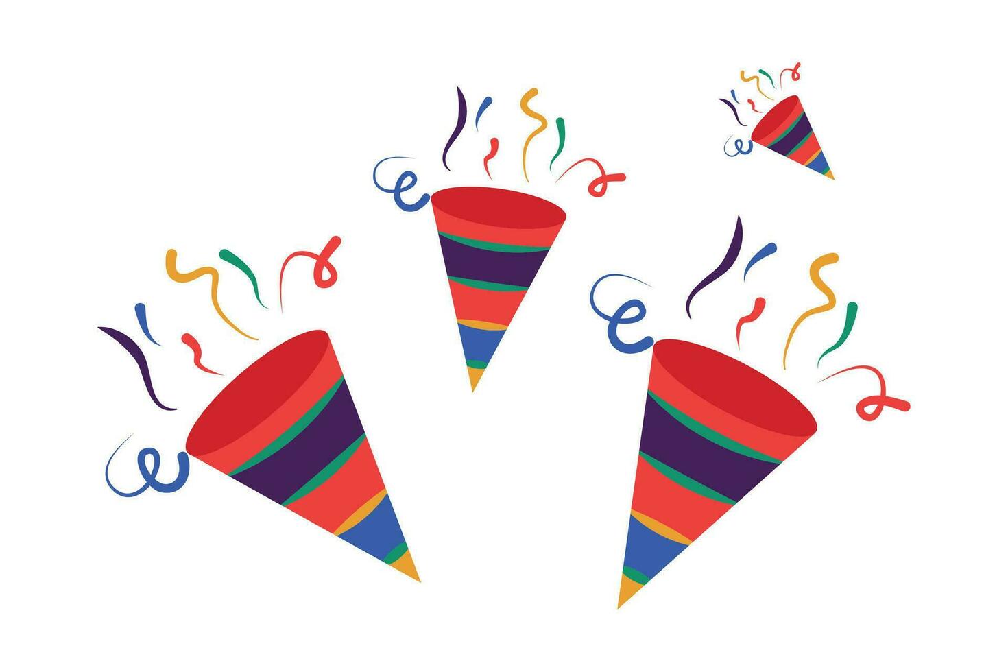 confetti vector element illustration. flat icon style. suitable for party element