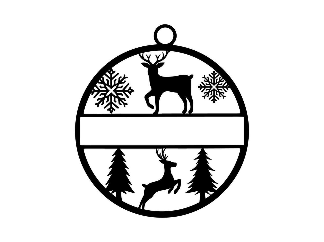 Christmas Ornament Decoration Laser Cutting vector