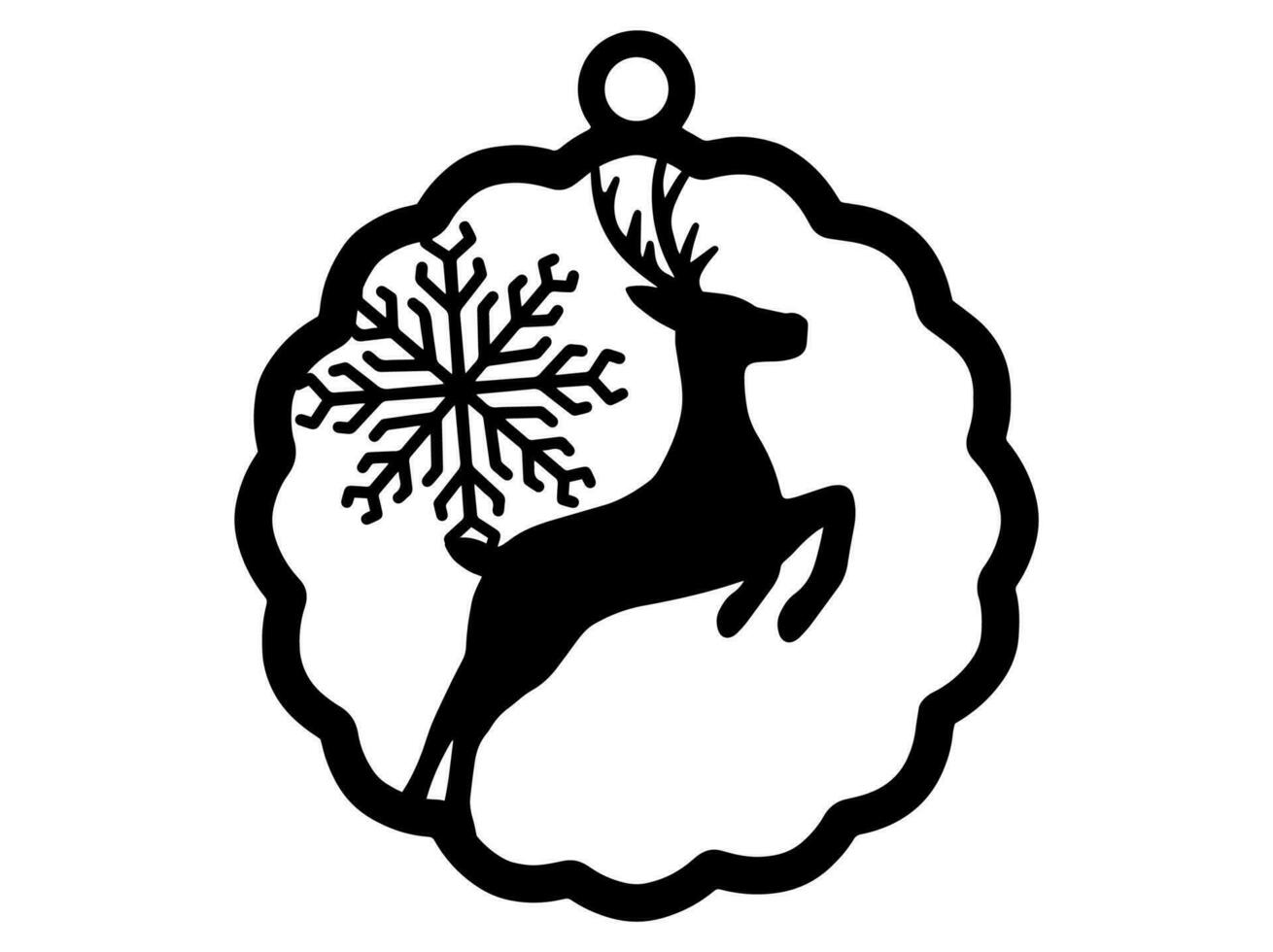 Christmas Ornament Decoration Laser Cutting vector