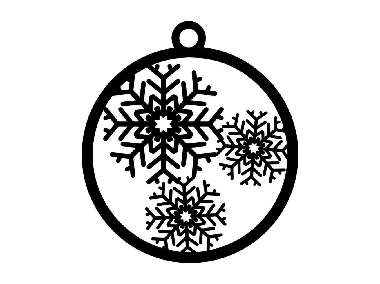 Laser Cut Christmas Ornament Decoration vector