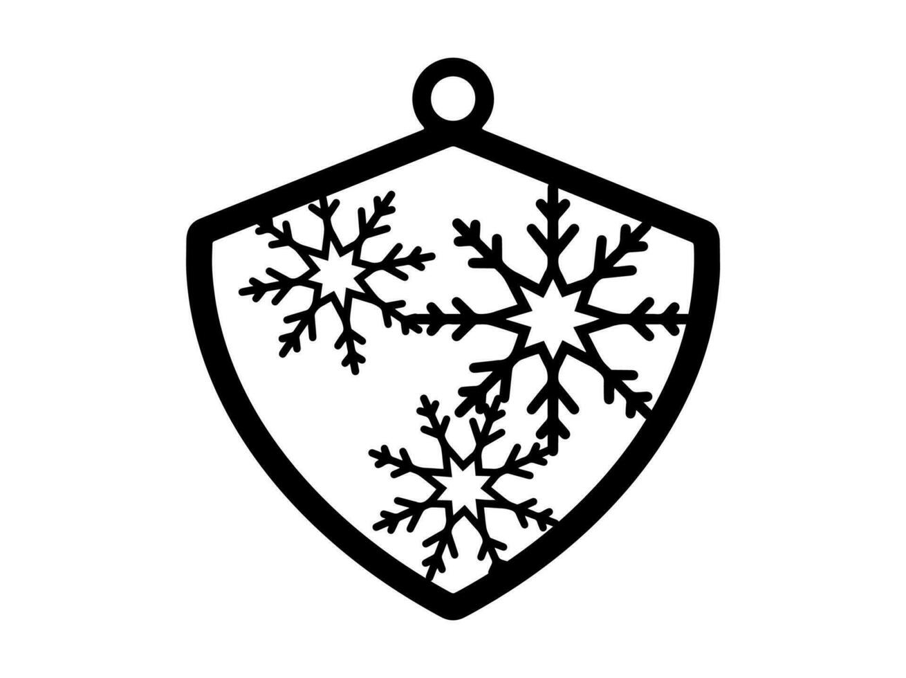 Laser Cutting Christmas Ornament Decoration vector