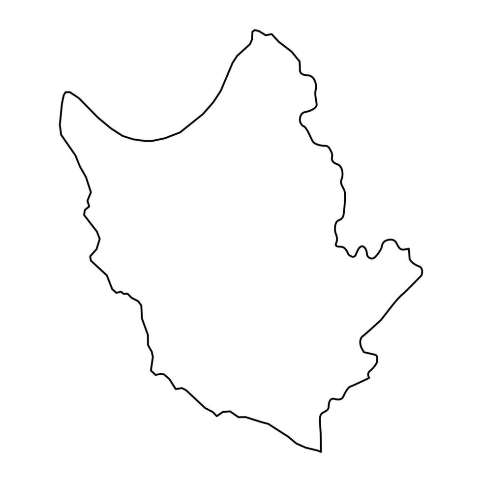 Paphos district map, administrative division of Republic of Cyprus. Vector illustration.
