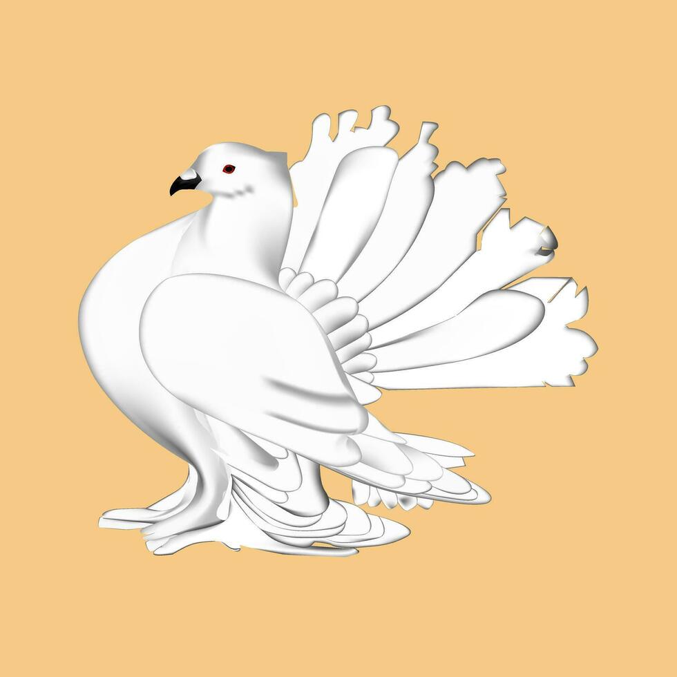 illustration of pigeon vector design on a white background