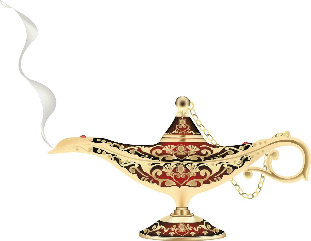 ilustración de magia lámpara vector diseño en un blanco antecedentes