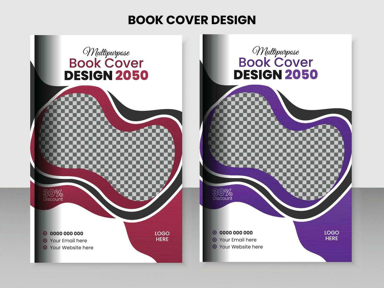 Vector elegant, creative, modern, minimal and green abstract book cover design.