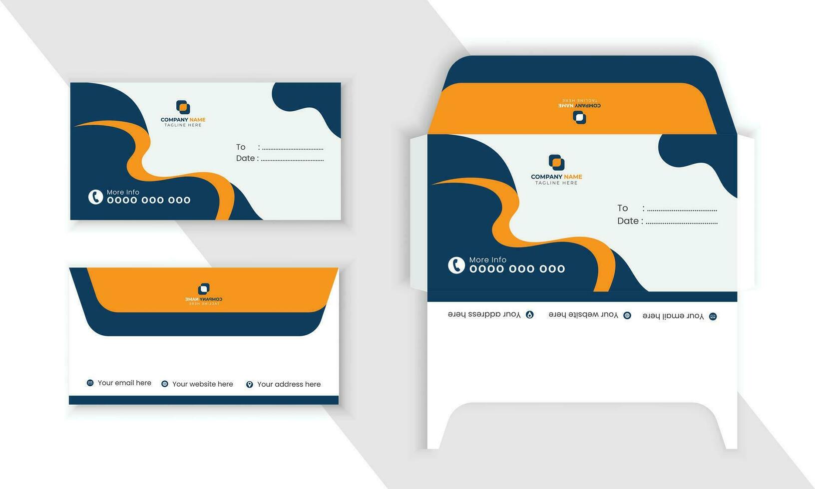 Conceptual and professional Vector Business envelope design