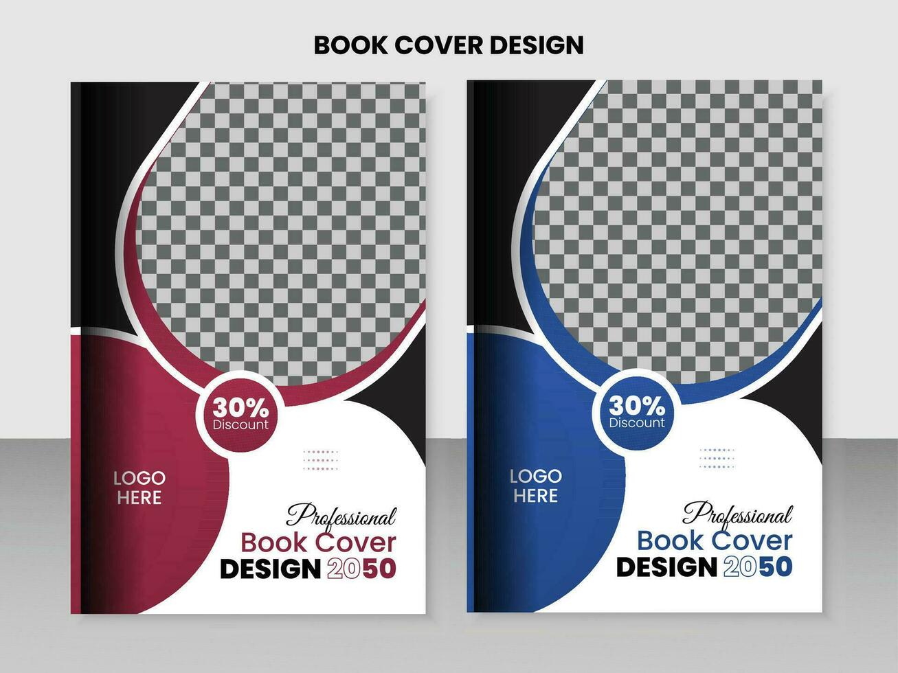 Corporate and professional book cover template design. vector