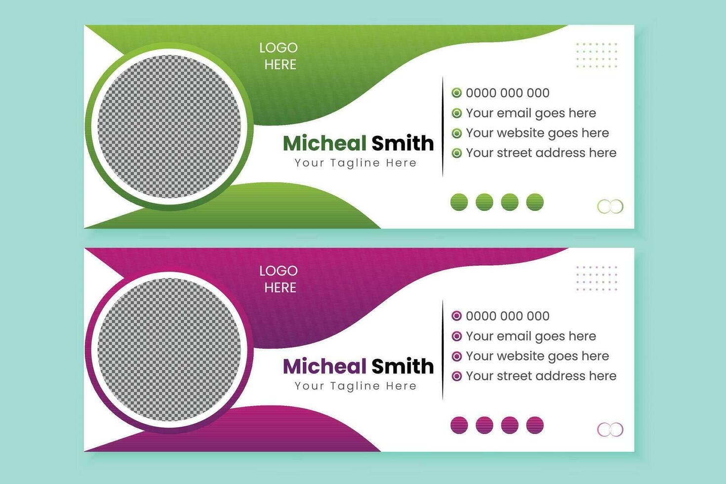 Professional and Creative corporate Business Email Signature template vector