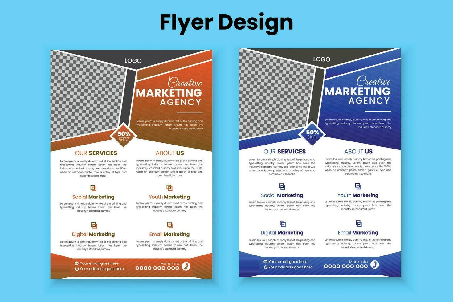 Business Flyer Corporate Flyer Template Geometric  shape Flyer Circle Abstract Colorful concepts vector