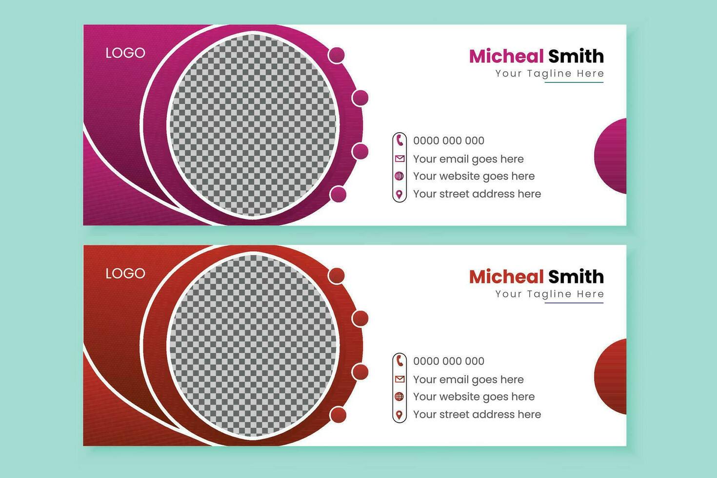 Professional and Creative corporate Business Email Signature template vector
