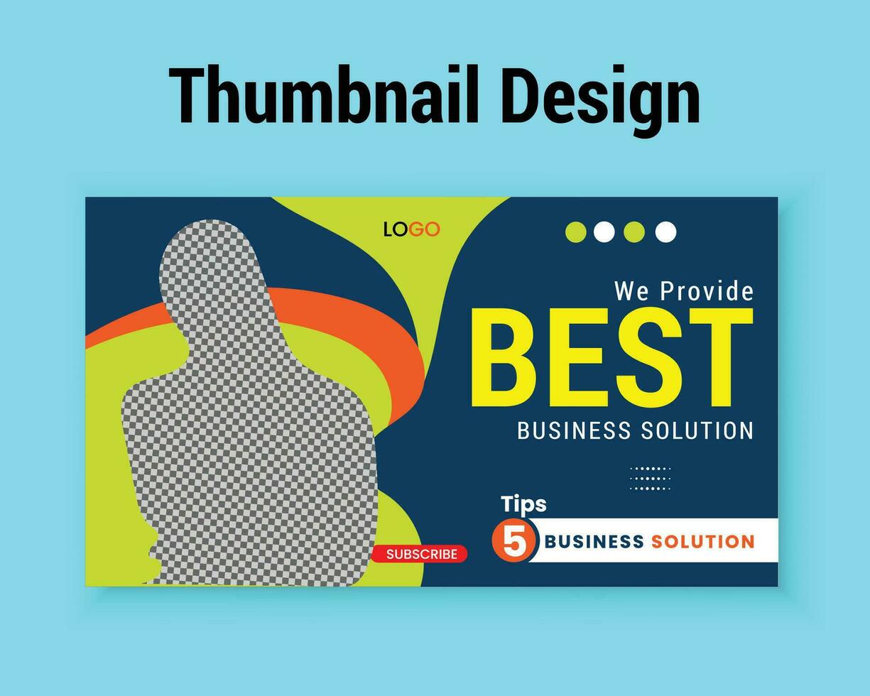 Vector Creative conceptual and professional thumbnail design template