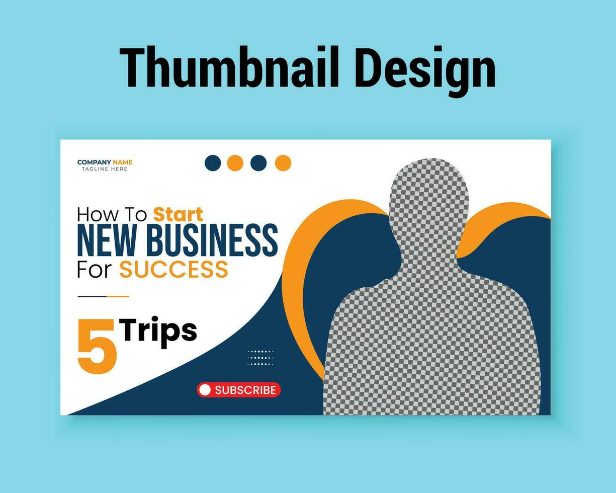 Vector Creative, minimal and modern business thumbnail design