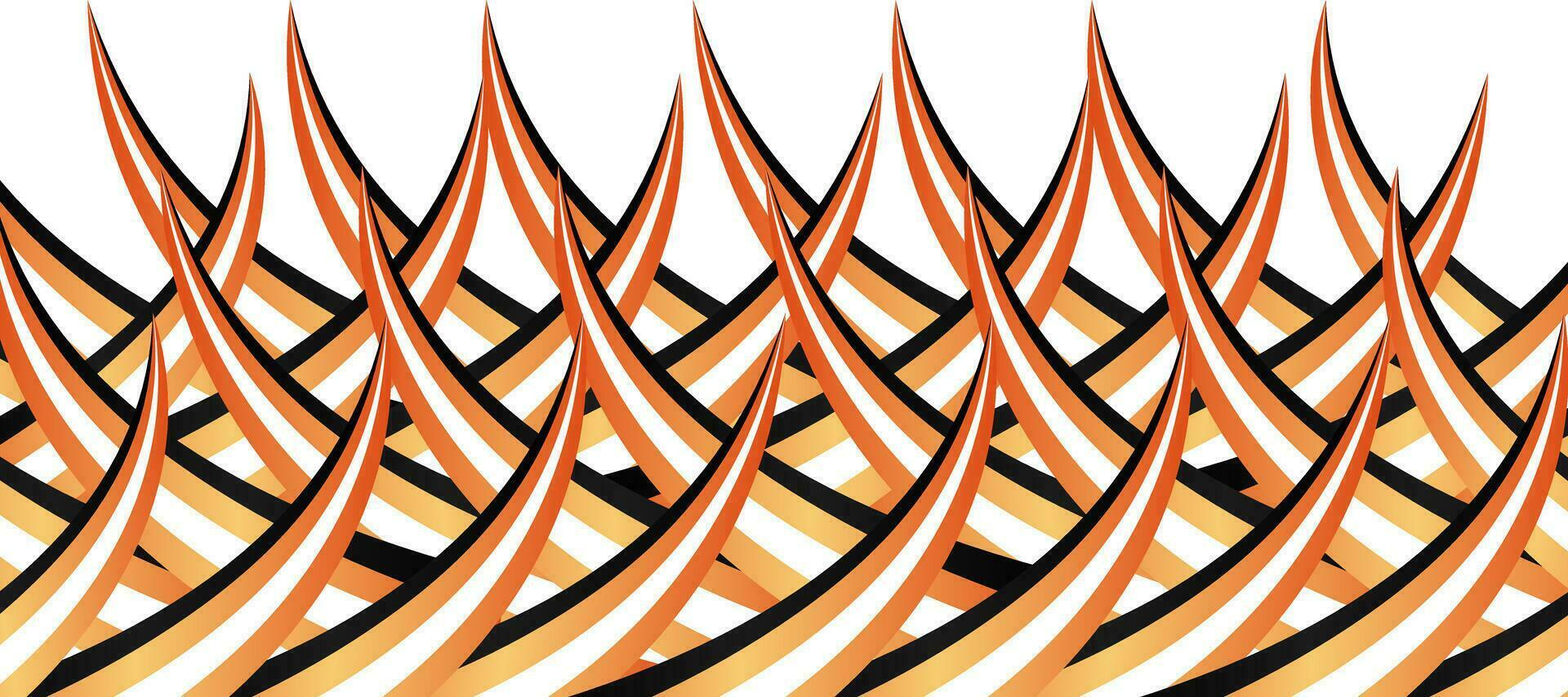 abstract sharp stripes orange gradient car livery wrap stickers vector