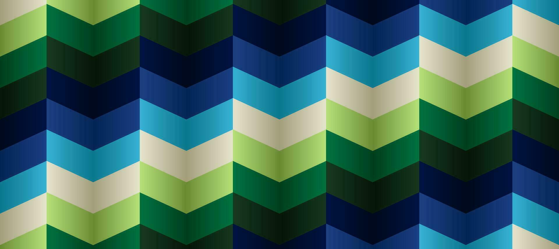 seamless chevron gradient geometry green triangle pattern background vector