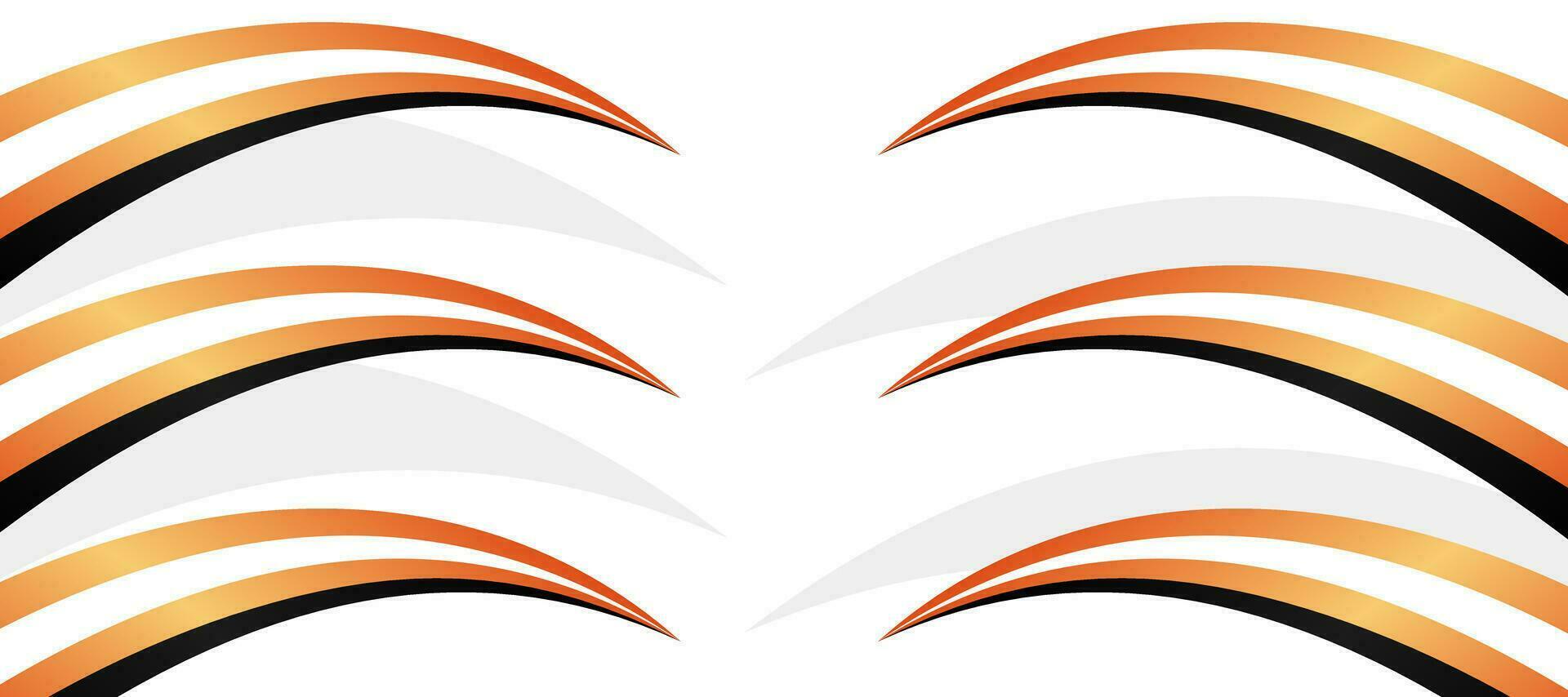 abstract claw orange gradient curve template sporty car livery vector