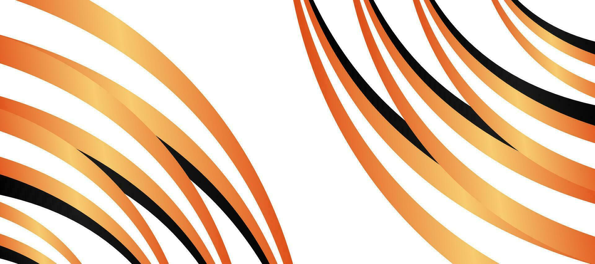 resumen Tigre rayas naranja degradado Deportes bandera modelo vector