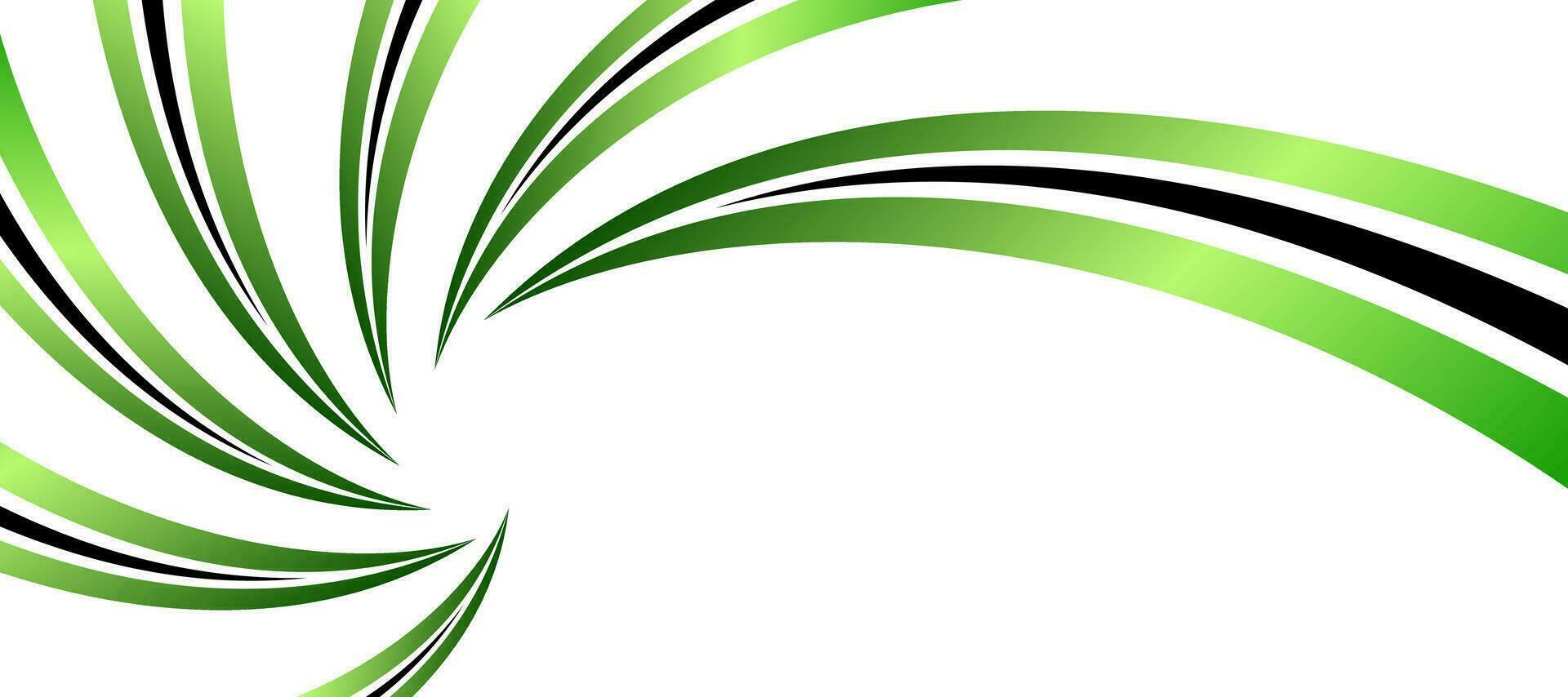 abstract green gradient spiral vortex banner web template vector