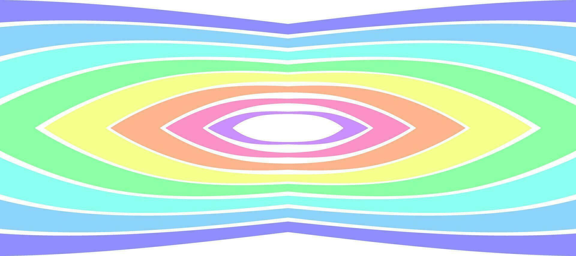 abstract oval repeat contour colorful rainbow background vector