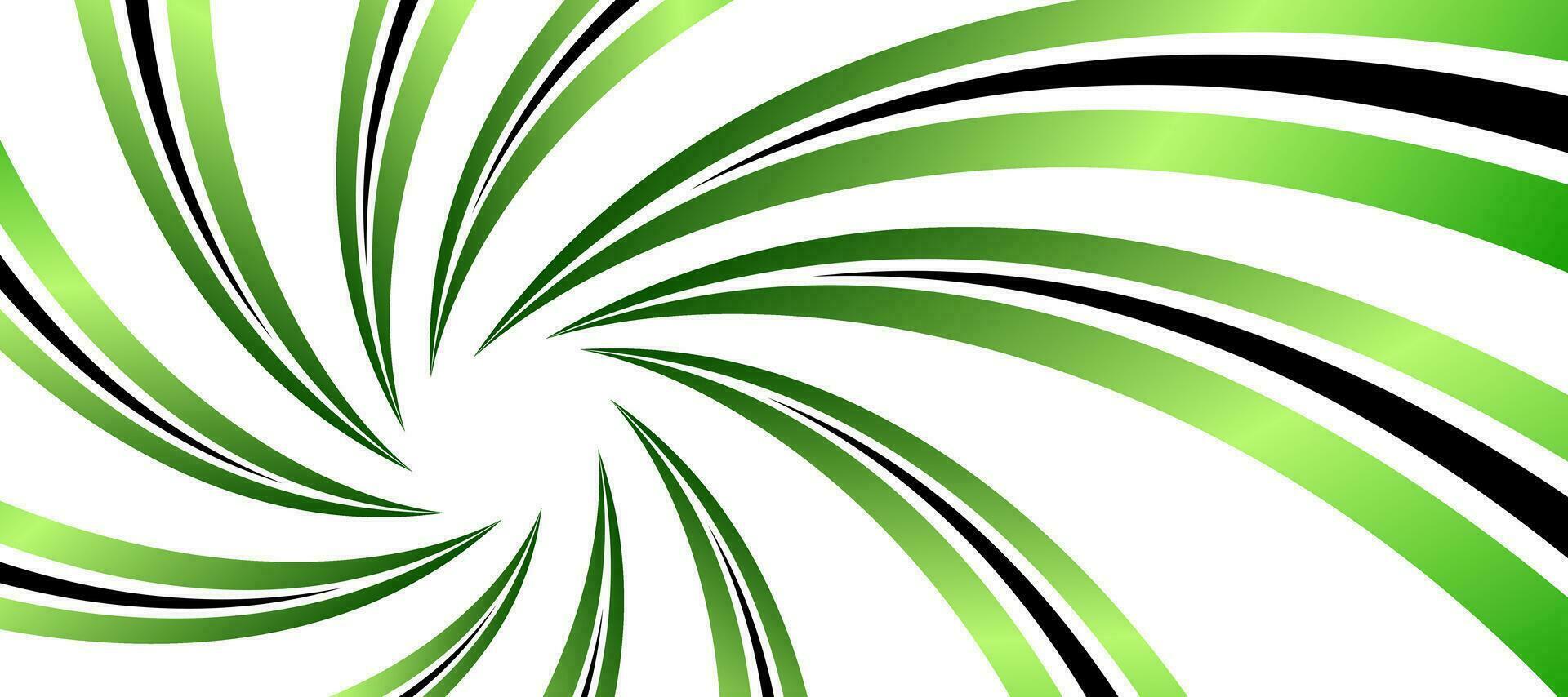 abstract green gradient spiral vortex circular template vector