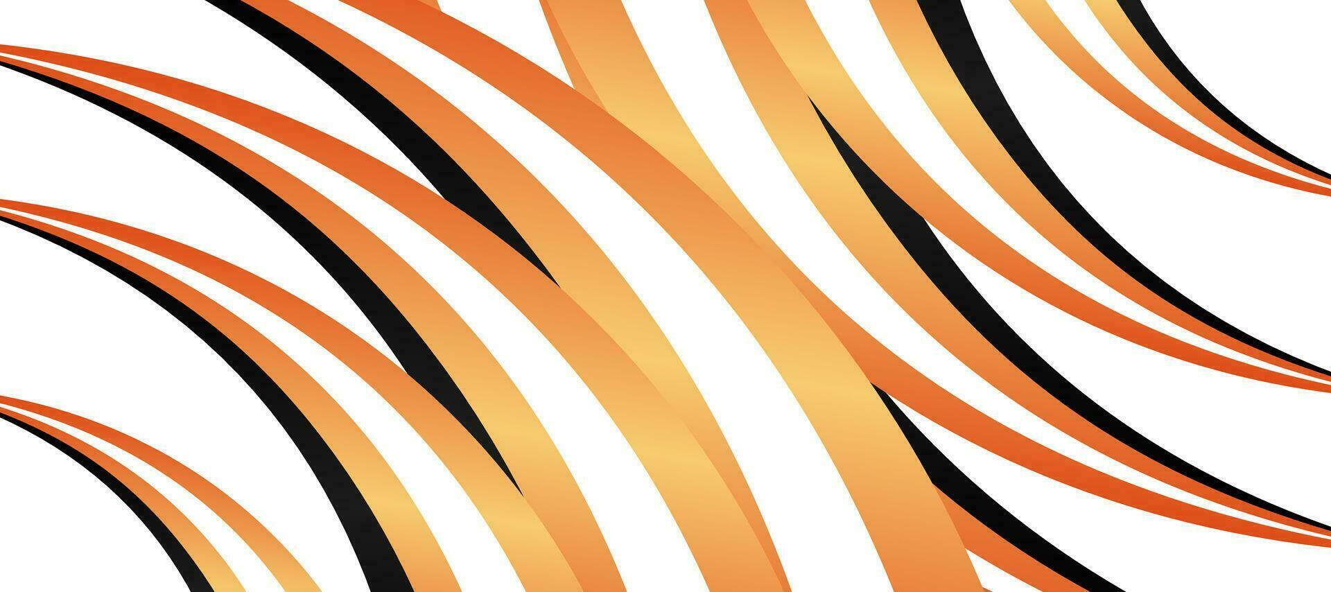 abstract tiger stripes claws curve orange gradient background vector