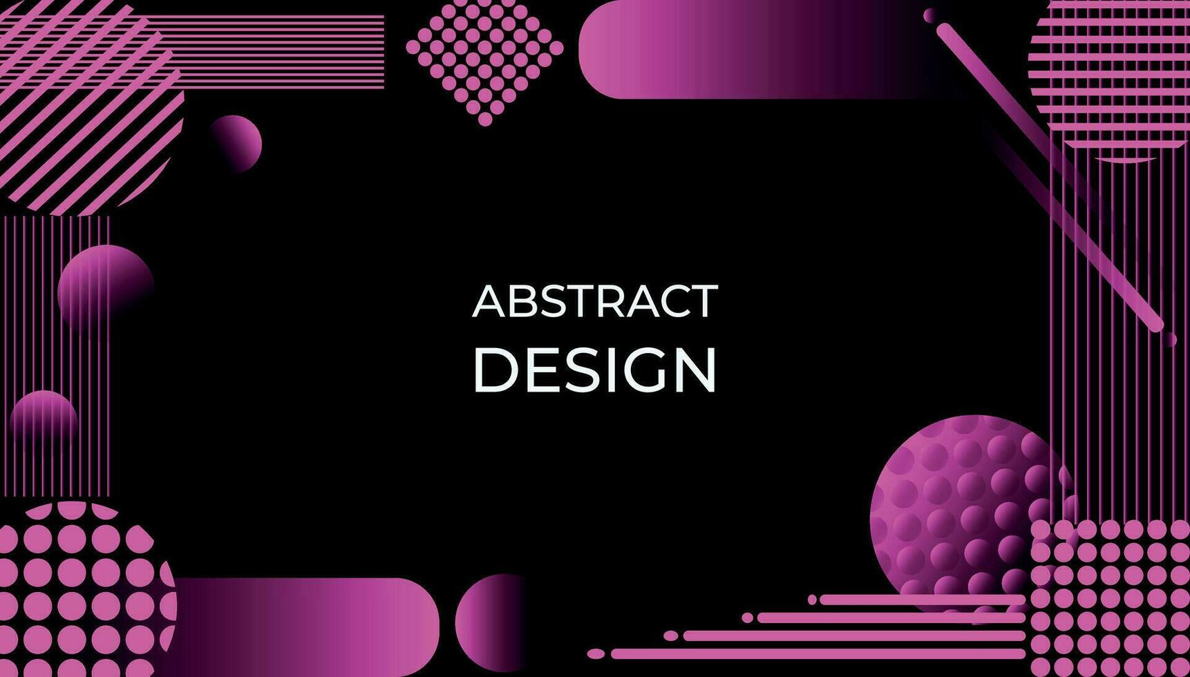 Modern line art business template with blue abstract background on soft dark background. vector