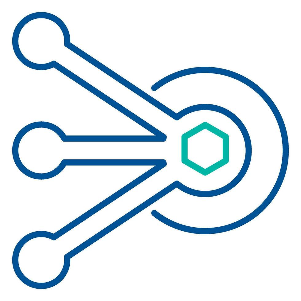 Distribution Diagram Business Process Stroke Icon vector